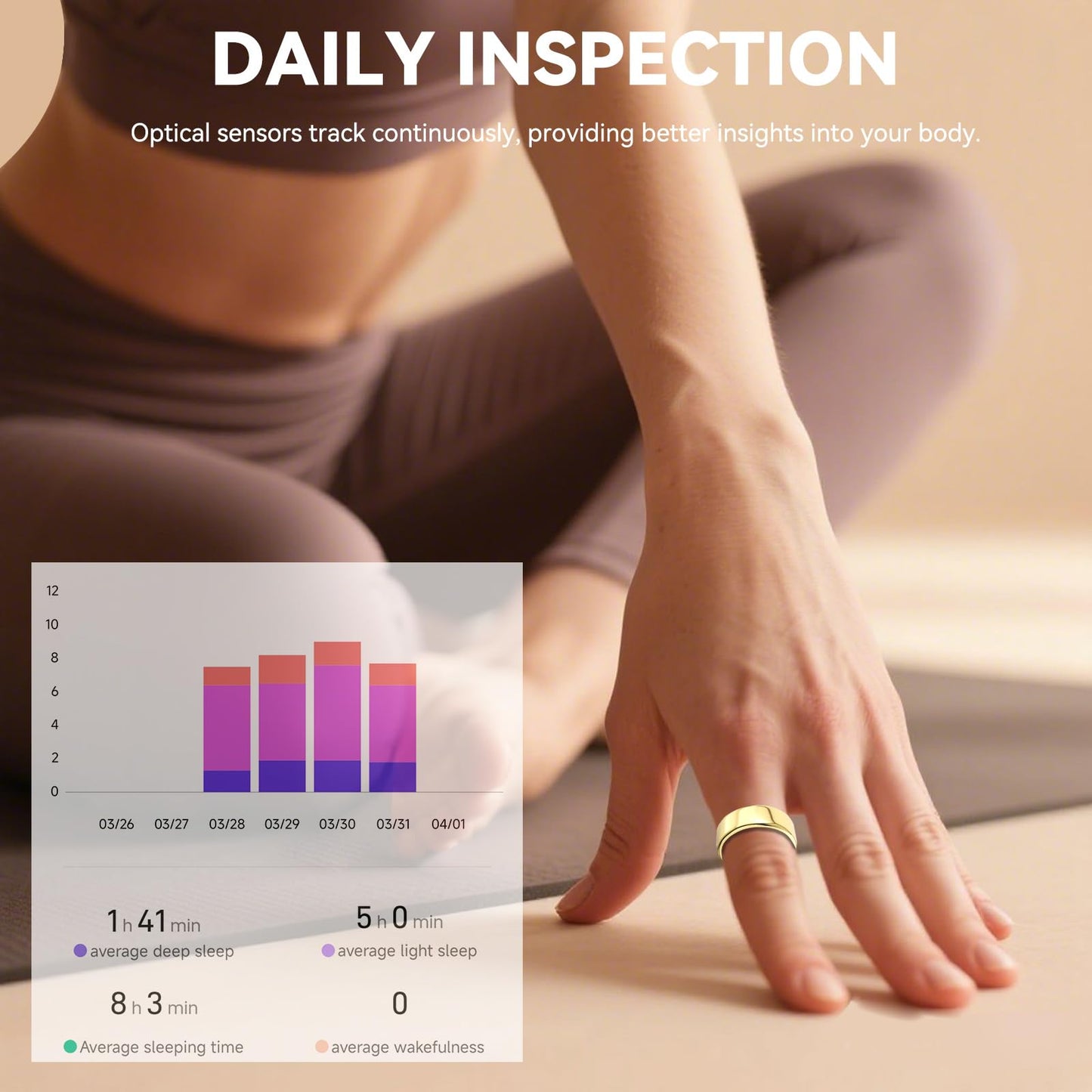 Wrongduck Health Tracker Ring WD-09 Smart Health Ring for Women Men