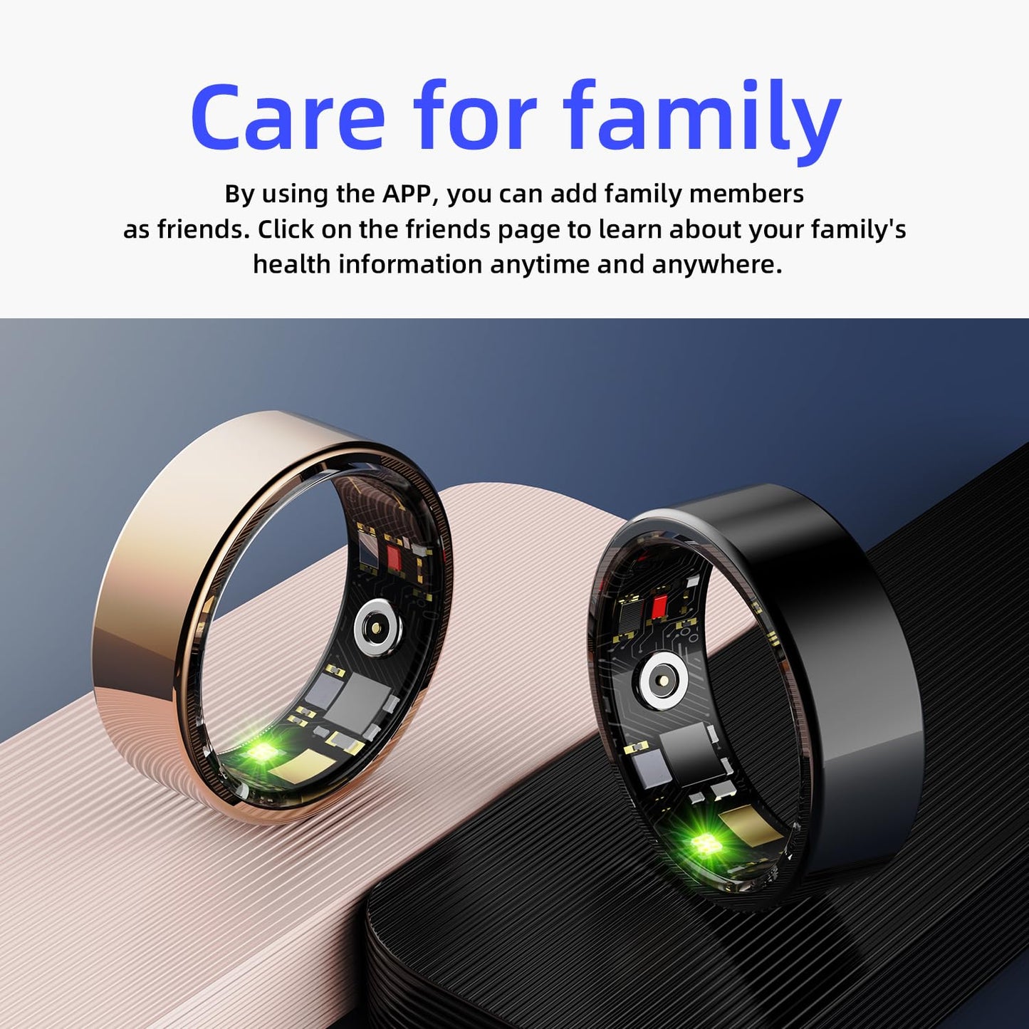 Wrongduck Health Tracker Ring WD-08 Smart Health Ring for Women Men