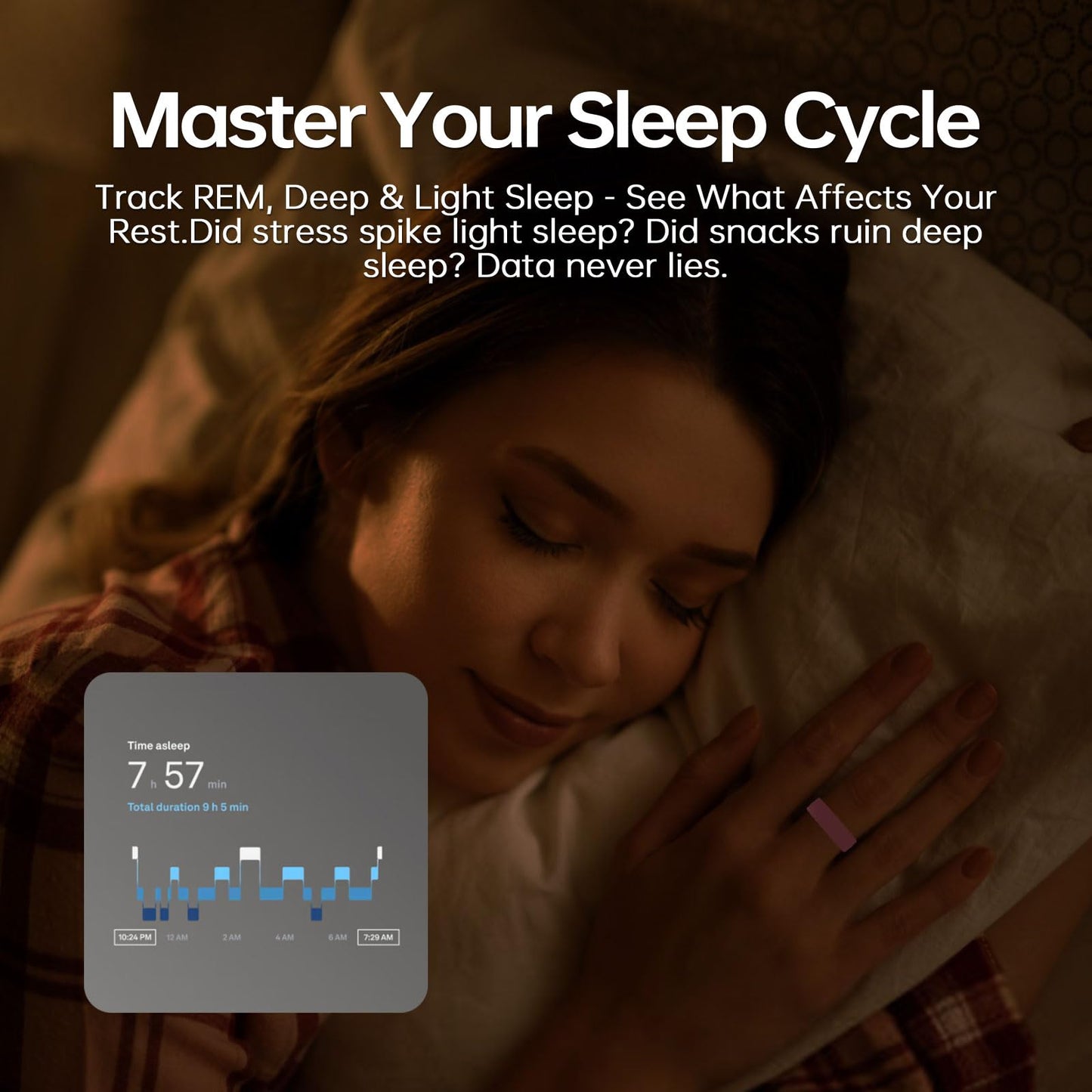 Wrongduck Ceramics Health Tracker Ring WD-C01 Smart Health Ring for Women Men