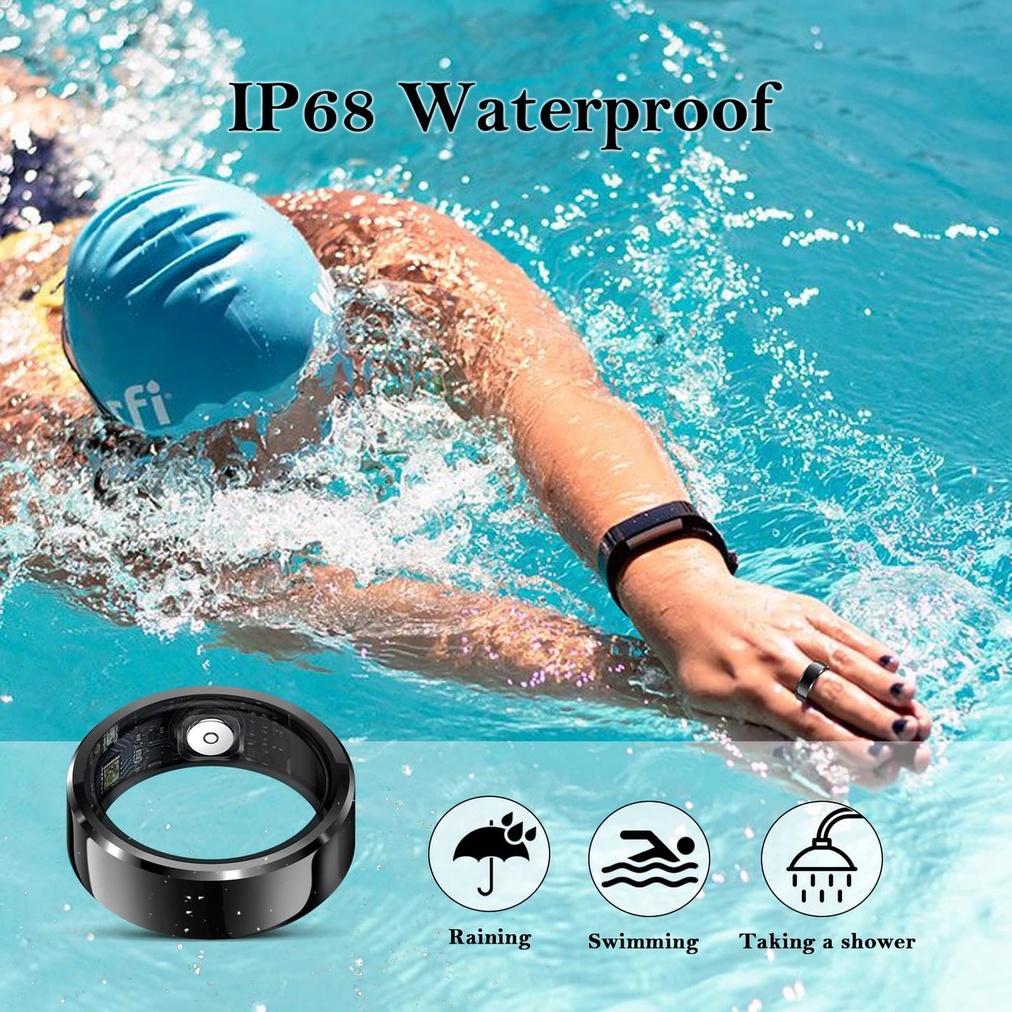 Wrongduck Health Tracker Ring WD-03 Smart Health Ring for Women Men