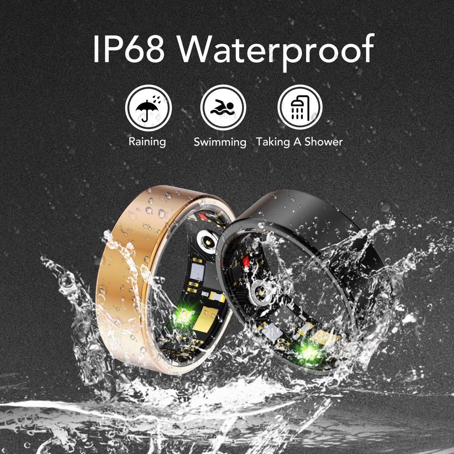 Wrongduck Health Tracker Ring WD-02 Smart Health Ring for Women Men