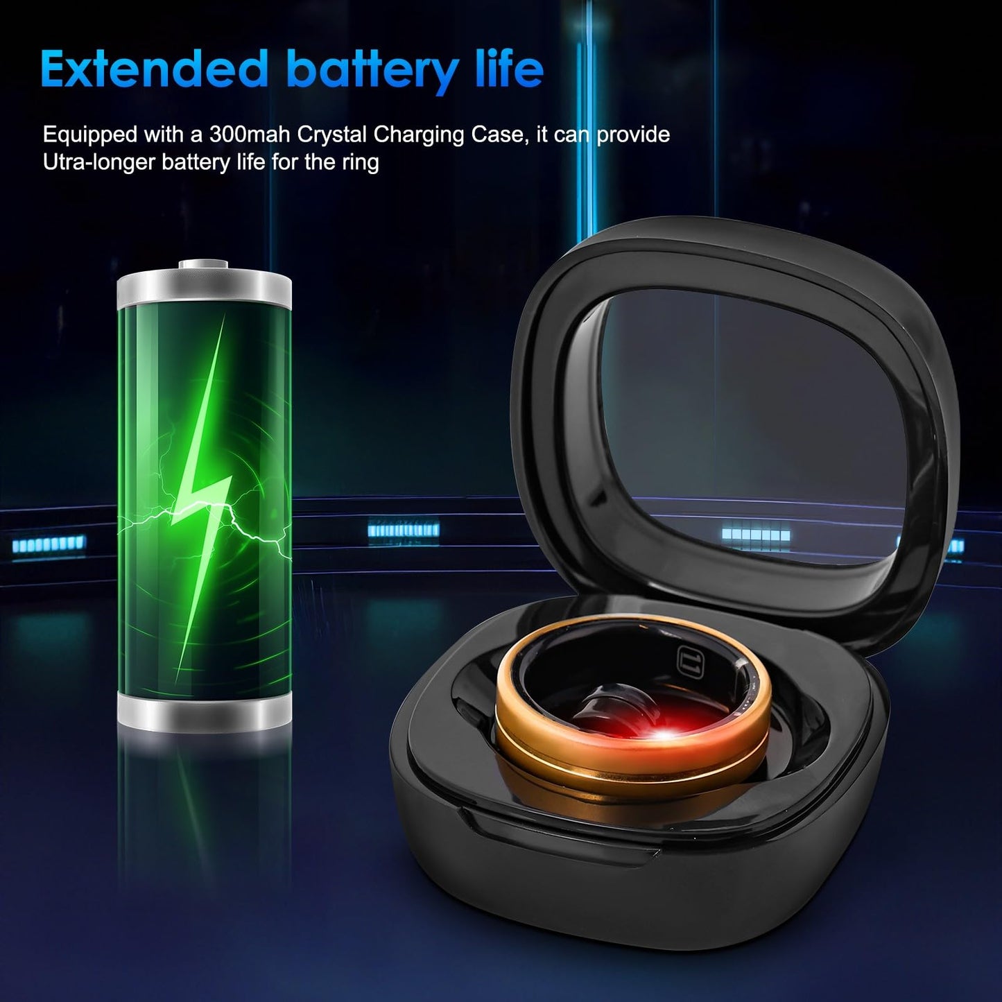 Wrongduck Health Tracker Ring WD-06 Smart Health Ring for Women Men