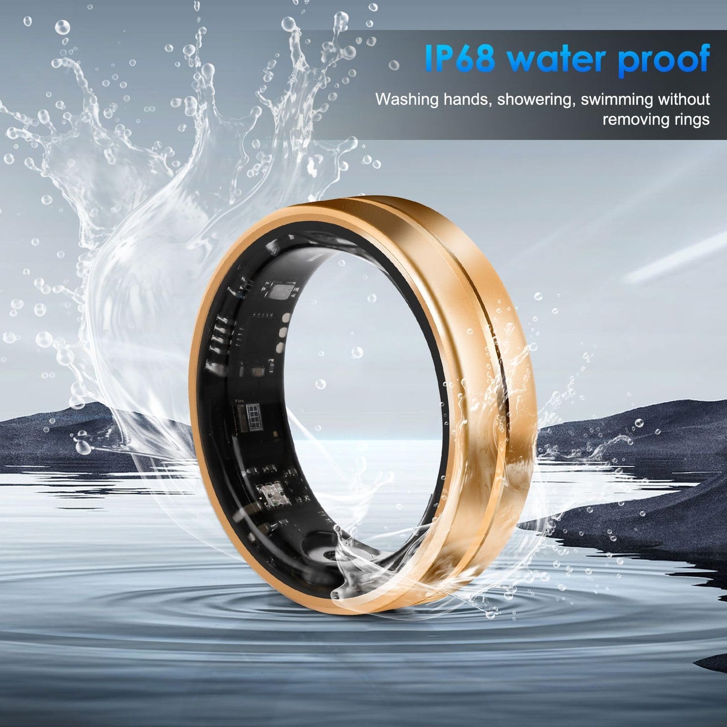 Wrongduck Health Tracker Ring WD-06 Smart Health Ring for Women Men